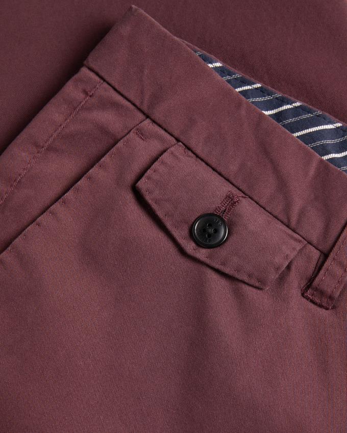 Pantalon Chino Ted Baker Slim Bordeaux Homme | TLD-41910028